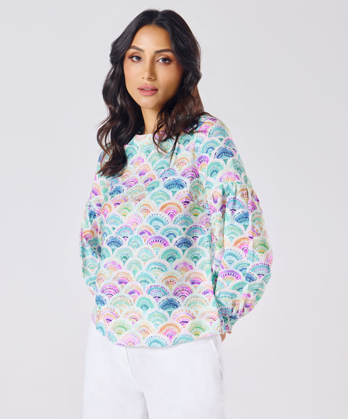 Long Sleeve Printed Top